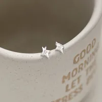 1 Pair 925 Sterling Silver Pearl Star Ear Studs main image 4