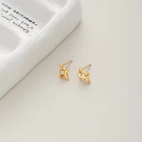 1 Pair 925 Sterling Silver Pearl Star Ear Studs main image 5