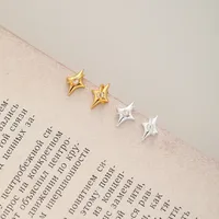 1 Pair 925 Sterling Silver Pearl Star Ear Studs main image 2