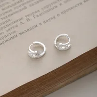 1 Pair 925 Sterling Silver Zircon Star Ear Studs main image 3