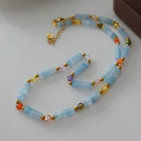 Japanese Style Geometric Natural Stone Freshwater Pearl Necklace In Bulk sku image 35
