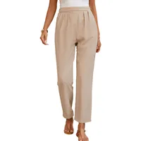 Women's Holiday Daily Simple Style Solid Color Full Length Woven Casual Pants main image 5