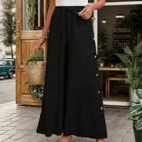 Women's Holiday Outdoor Daily Streetwear Solid Color Full Length Belt Casual Pants main image 2
