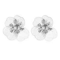 1 Pair Casual Vacation Flower Plating Alloy Gold Plated Silver Plated Ear Studs sku image 2