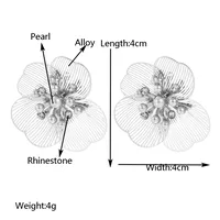 1 Pair Casual Vacation Flower Plating Alloy Gold Plated Silver Plated Ear Studs main image 5