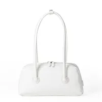 Women's Medium Pu Leather Solid Color Streetwear Zipper Underarm Bag sku image 1