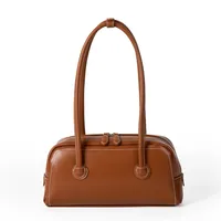 Women's Medium Pu Leather Solid Color Streetwear Zipper Underarm Bag sku image 3
