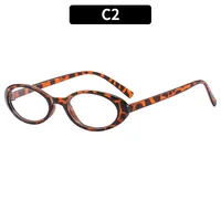 Hip-Hop Color Block Ac Oval Frame Full Frame Women's Sunglasses sku image 2