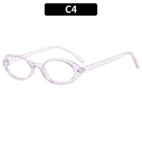 Hip-Hop Color Block Ac Oval Frame Full Frame Women's Sunglasses sku image 3