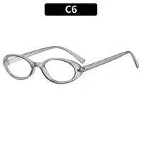 Hip-Hop Color Block Ac Oval Frame Full Frame Women's Sunglasses sku image 4