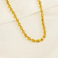 304 Stainless Steel 18K Gold Plated Simple Style Classic Style Plating Solid Color Necklace main image 3