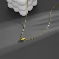 304 Stainless Steel Titanium Steel 18K Gold Plated Simple Style Plating Water Droplets Pendant Necklace main image 1