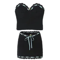 Daily Date Women's Sexy Flower Polyester Skirt Sets Skirt Sets main image 4