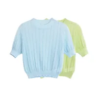 Women's Knitwear Long Sleeve T-Shirts Simple Style Solid Color main image 5