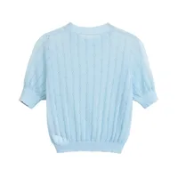 Women's Knitwear Long Sleeve T-Shirts Simple Style Solid Color main image 3