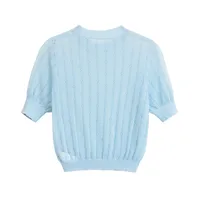 Women's Knitwear Long Sleeve T-Shirts Simple Style Solid Color sku image 3