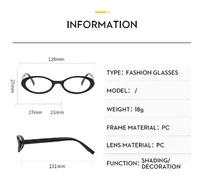 Hip-Hop Color Block Ac Oval Frame Full Frame Women's Sunglasses main image 6