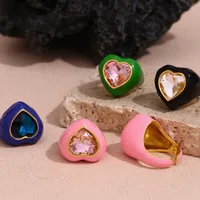 304 Stainless Steel 18K Gold Plated Vintage Style Simple Style Classic Style Plating Heart Shape Rings main image 1