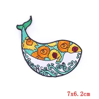 Embroidery Cartoon Style Marine Style Animal Ocean Cloth main image 3