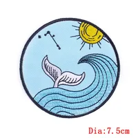 Embroidery Cartoon Style Marine Style Animal Ocean Cloth main image 4