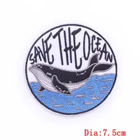 Embroidery Cartoon Style Marine Style Animal Ocean Cloth sku image 7