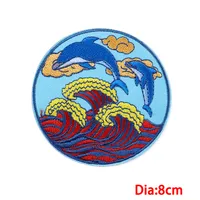 Embroidery Cartoon Style Marine Style Animal Ocean Cloth sku image 12