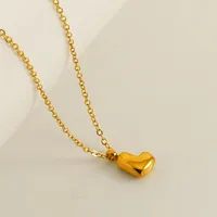 304 Stainless Steel 18K Gold Plated Simple Style Plating Letter Pendant Necklace sku image 13