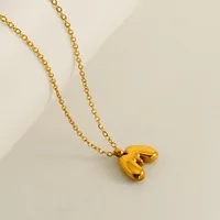 304 Stainless Steel 18K Gold Plated Simple Style Plating Letter Pendant Necklace sku image 4