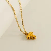 304 Stainless Steel 18K Gold Plated Simple Style Plating Letter Pendant Necklace sku image 20