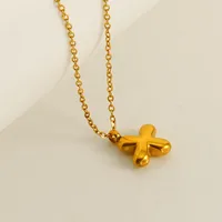 304 Stainless Steel 18K Gold Plated Simple Style Plating Letter Pendant Necklace sku image 24
