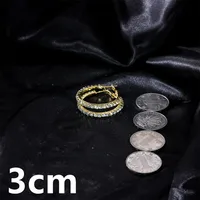 1 Pair Simple Style Cool Style Round Plating Inlay Iron Rhinestones Silver Plated Earrings sku image 2