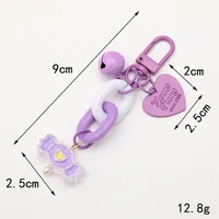 Cartoon Style Cute Sweet Candy Flower Duck Arylic Bag Pendant Keychain main image 5