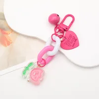 Cartoon Style Cute Sweet Candy Flower Duck Arylic Bag Pendant Keychain main image 3
