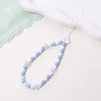 Cute Sweet Fruit Heart Shape Bow Knot Arylic Beaded Bag Pendant Mobile Phone Chain sku image 11