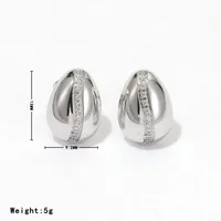 304 Stainless Steel White Gold Plated Gold Plated Vintage Style Simple Style Plating Inlay Geometric Solid Color Zircon Bracelets Earrings Necklace main image 5