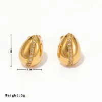 304 Stainless Steel White Gold Plated Gold Plated Vintage Style Simple Style Plating Inlay Geometric Solid Color Zircon Bracelets Earrings Necklace sku image 1