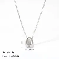 304 Stainless Steel White Gold Plated Gold Plated Vintage Style Simple Style Plating Inlay Geometric Solid Color Zircon Bracelets Earrings Necklace sku image 5