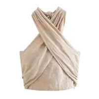 Women's Vest Tank Tops Backless Streetwear Solid Color main image 1
