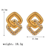 1 Pair Retro Classic Style Solid Color Inlay Titanium Steel Pearl Ear Studs main image 2