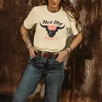 Women's T-shirt Short Sleeve T-Shirts Printing Streetwear Letter Cattle main image 5
