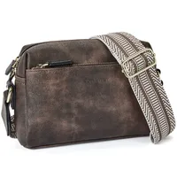 Women's Small Pu Leather Solid Color Basic Vintage Style Zipper Crossbody Bag sku image 3