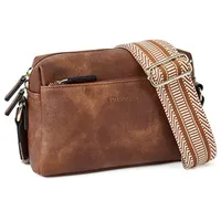 Women's Small Pu Leather Solid Color Basic Vintage Style Zipper Crossbody Bag main image 1