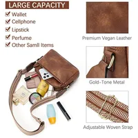 Women's Small Pu Leather Solid Color Basic Vintage Style Zipper Crossbody Bag main image 4