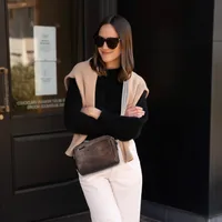 Women's Small Pu Leather Solid Color Basic Vintage Style Zipper Crossbody Bag main image 3