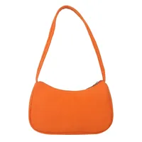 Women's Small Corduroy Solid Color Streetwear Zipper Underarm Bag main image 2