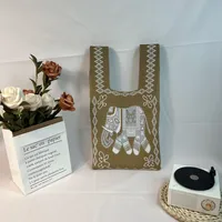Women's Small Polyester Elephant Basic Vintage Style Open Handbag sku image 1