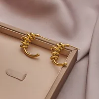 1 Pair Simple Style Classic Style Irregular Spiral Plating 304 Stainless Steel 18K Gold Plated Ear Studs main image 1