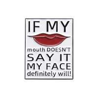 Cartoon Style Cute Cowboy Style Lips Letter Alloy Stamping Stoving Varnish Plating Unisex Brooches sku image 4