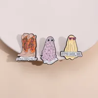 Cartoon Style Cute Cowboy Style Letter Flower Boots Alloy Stamping Stoving Varnish Plating Unisex Brooches main image 6