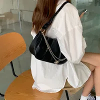 Women's Small Pu Leather Solid Color Streetwear Square Zipper Underarm Bag main image 7